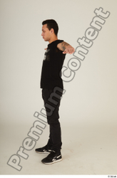 Whole Body Man T poses White Casual Slim Standing Street photo references